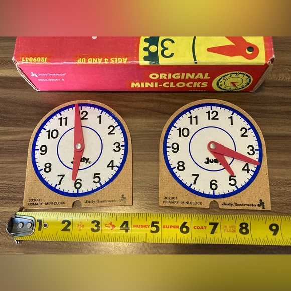 Judy Original Mini-Clocks Learning Tools School Children - Picture 2 of 8